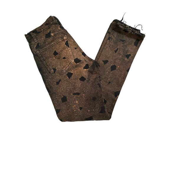 RE/DONE x Levis Collection Women’s Brown Paint Splatter Black Skinny Jeans Sz 26 - Picture 8 of 8